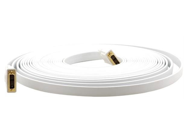 Kramer DVI-D Kabel - 10,6 m SL Flat DVI-D Flat Hvit 